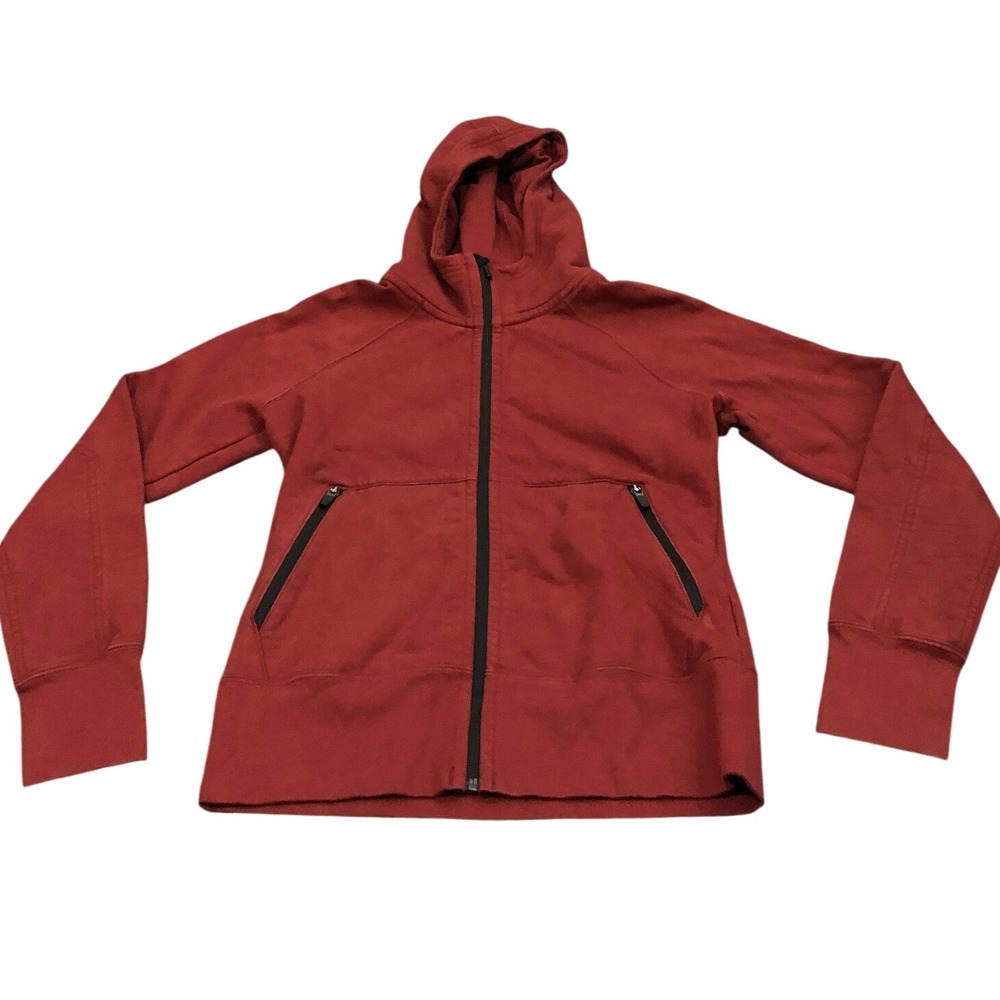 American Giant Full Zip Hoodie Womens XS Red Made In USA W1-1E-1-DAC-XS